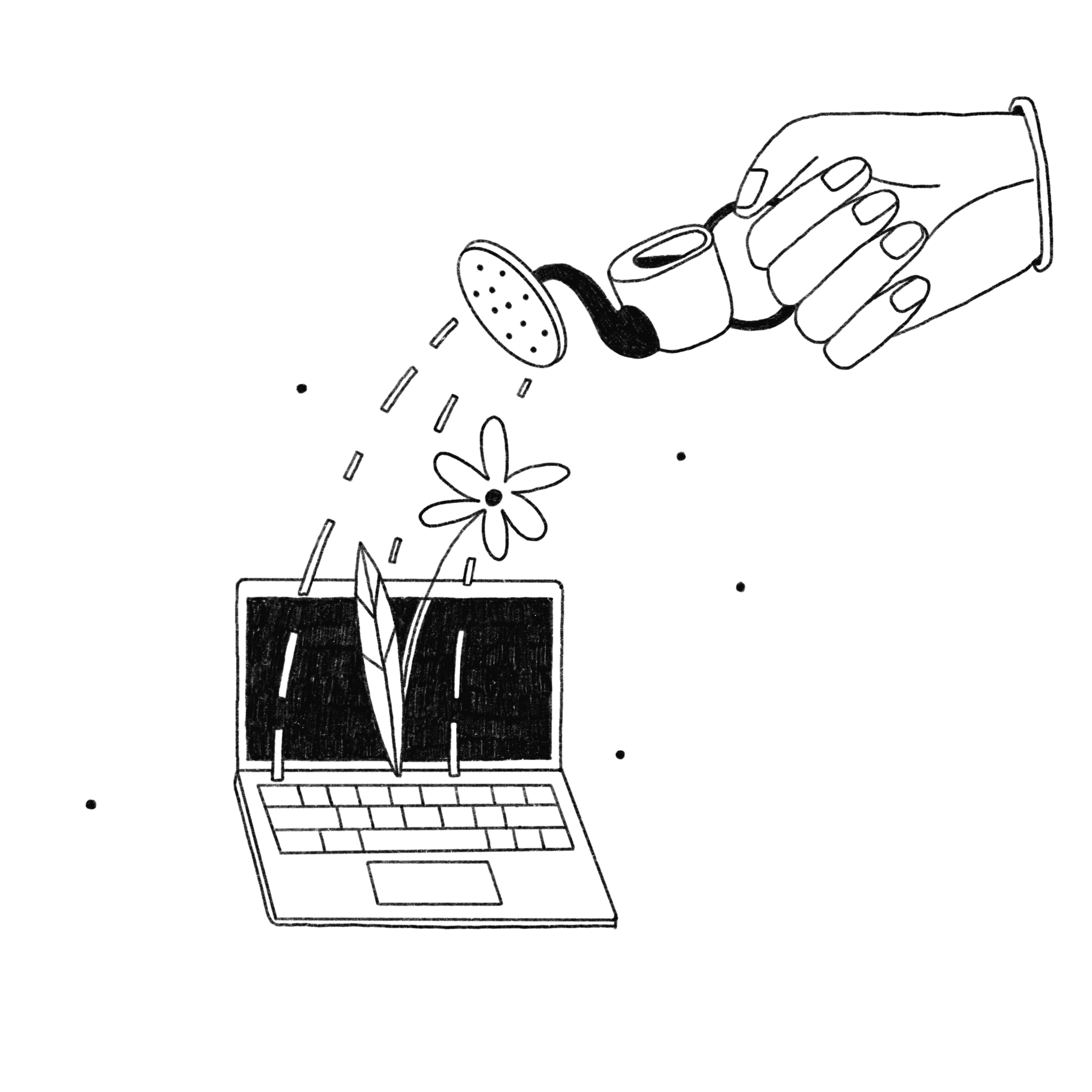 helpfulco abstract illustration of a website being maintained